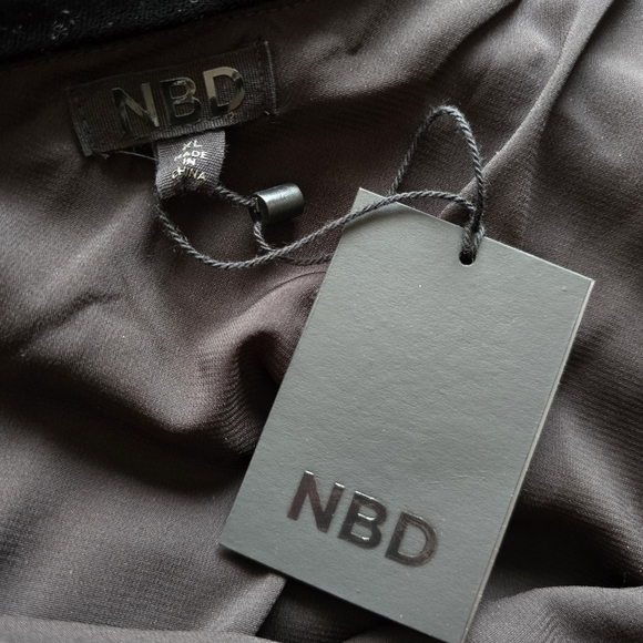 NWT NBD Revolve Selene Velvet One Shoulder Front Slit Midi Dress, Size XL - Picture 8 of 9